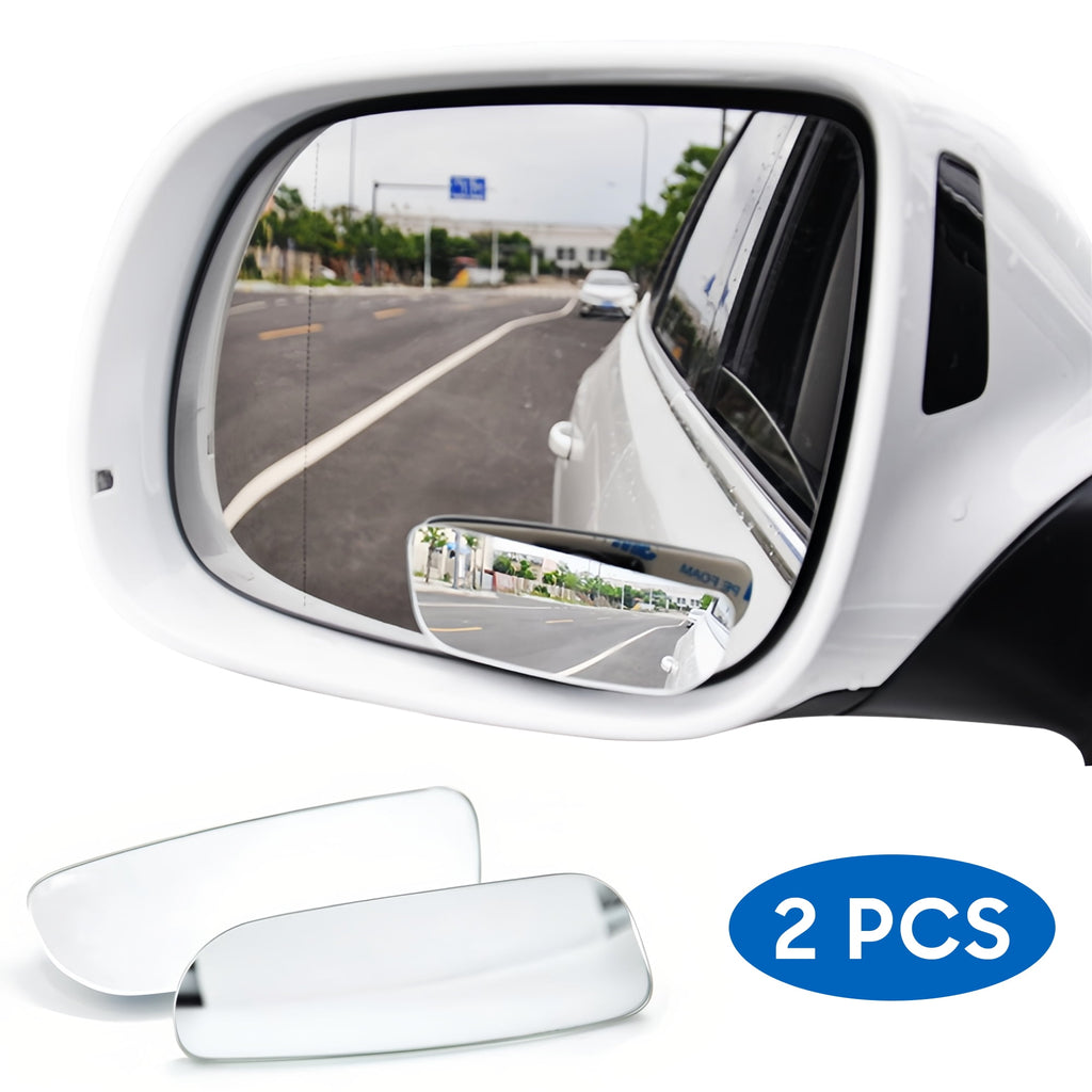 Blind Spot Mirrors — 360° Adjustable Stick-On Convex Safety Mirrors (4-Pack)