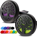 Stainless steel tree of life aromatherapy locket with vent clip