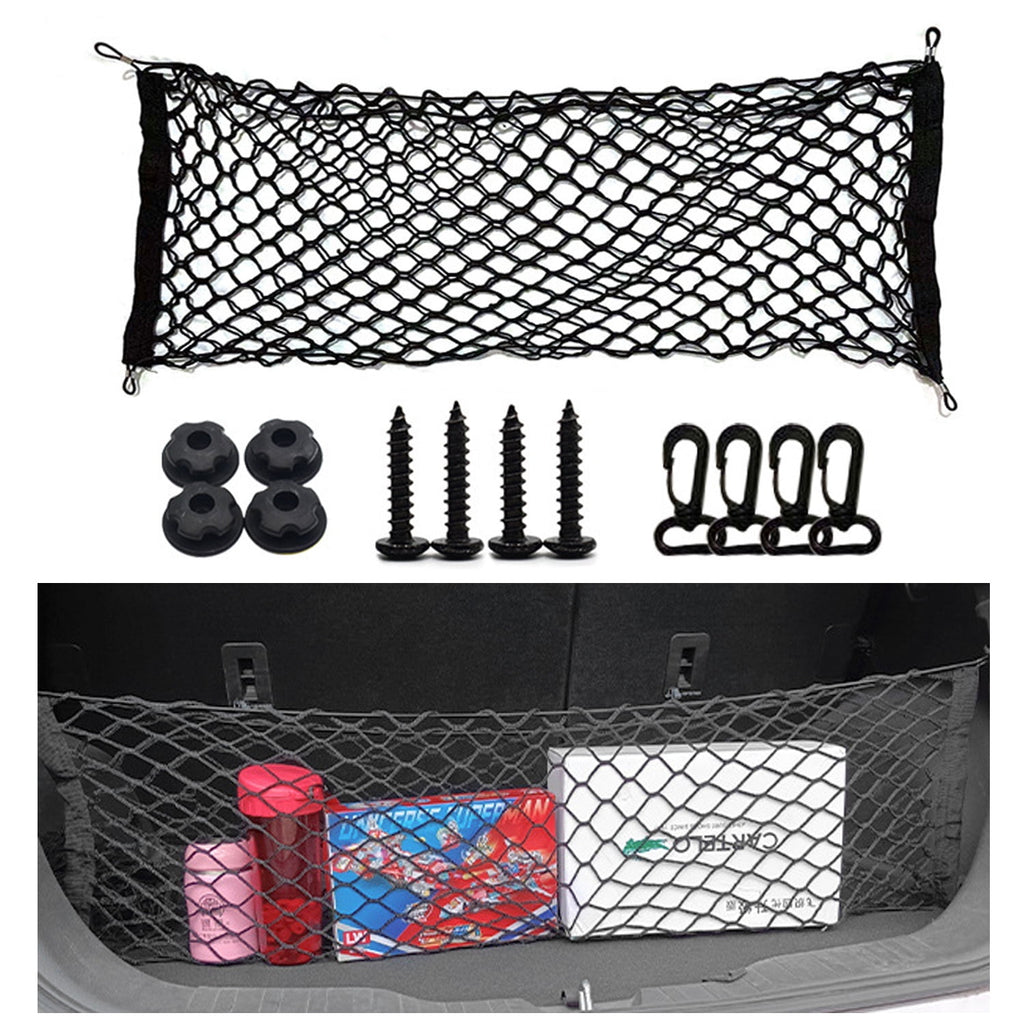 Adjustable elastic trunk mesh net organizer