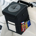 Foldable Car Trash Can — Leakproof with Lid, Hangs on Headrest or Seat Back