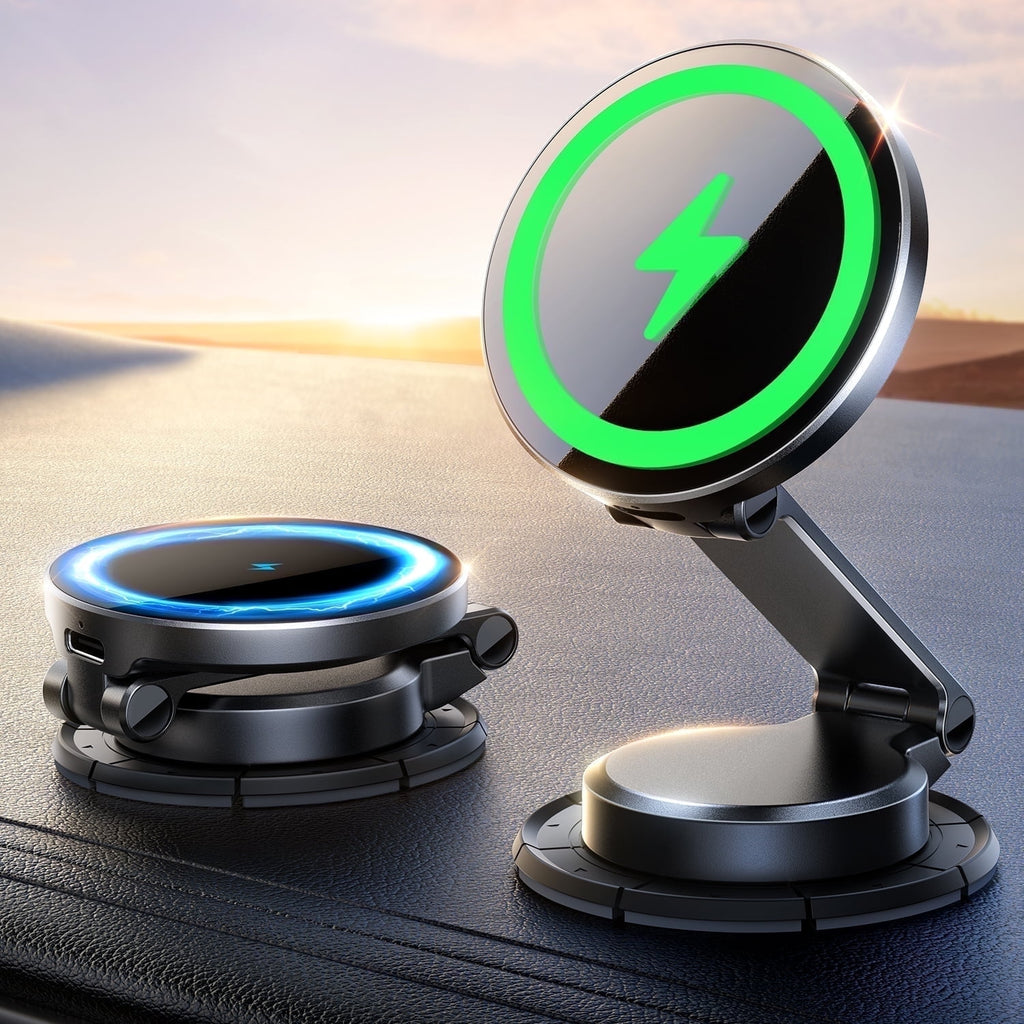 360 rotation wireless car charger dashboard mount