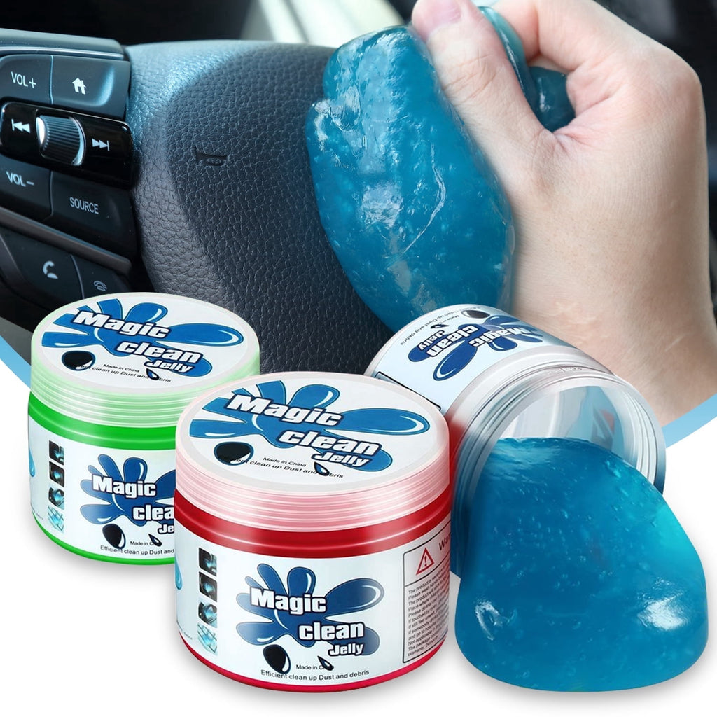 Colorful car cleaning gel jelly set blue red green