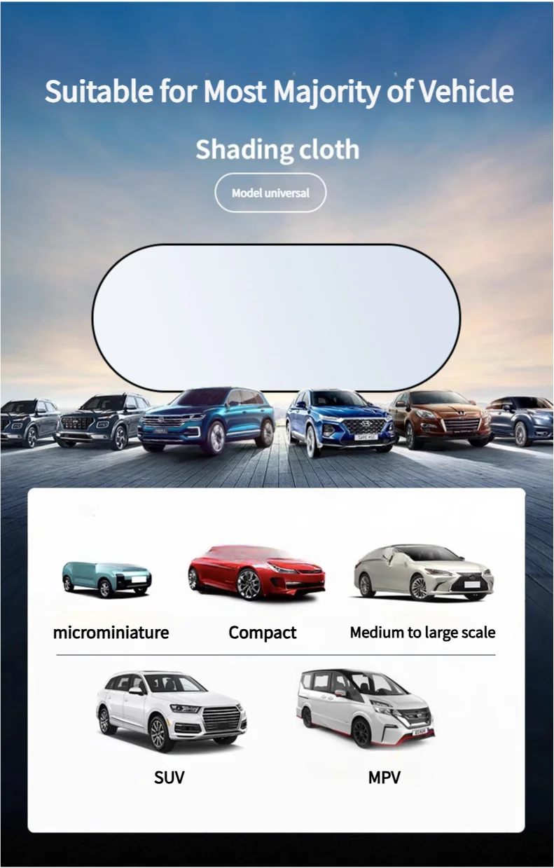 UV-Reflective Rear Windshield Sun Shade — Heat Isolation, Foldable