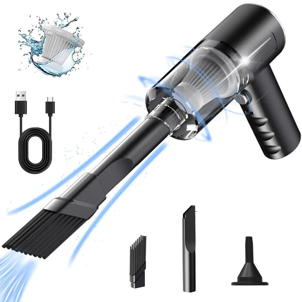 USB-Charged Car & ATV Vacuum — High Power Auto Cleaning