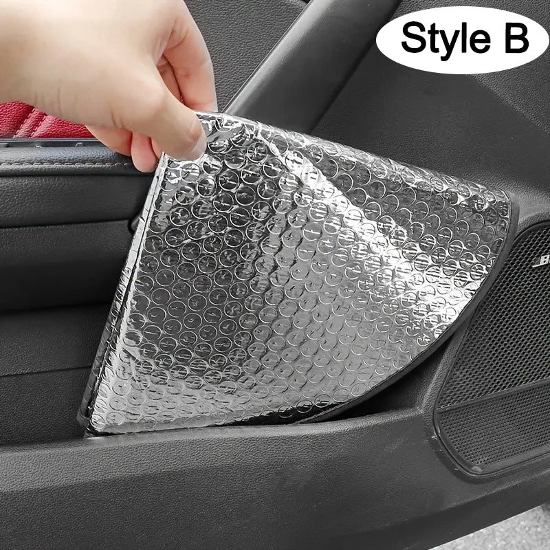 Steering Wheel Sun Shade — Double-Thick Foldable Cover, Anti-UV Silver