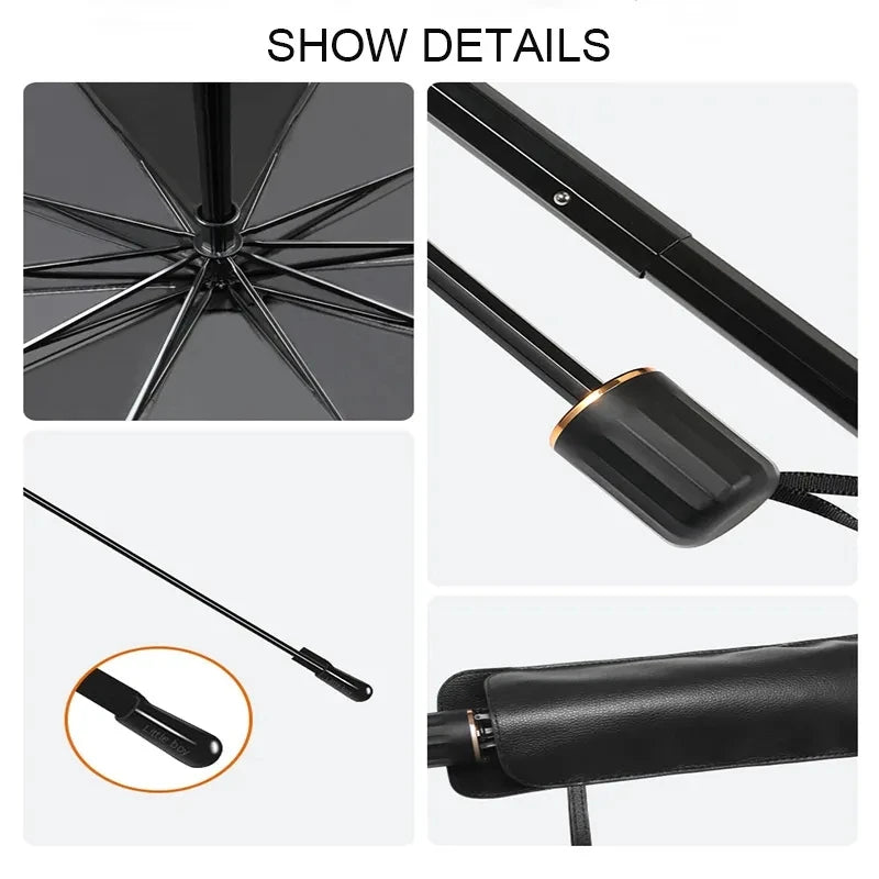 Foldable Front Window Sun Parasol — Windshield Heat Shield, Summer Essential