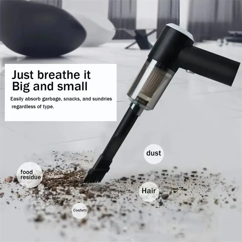 Portable Pump Car Vacuum — Multi-Purpose Compact Handheld Cleaner