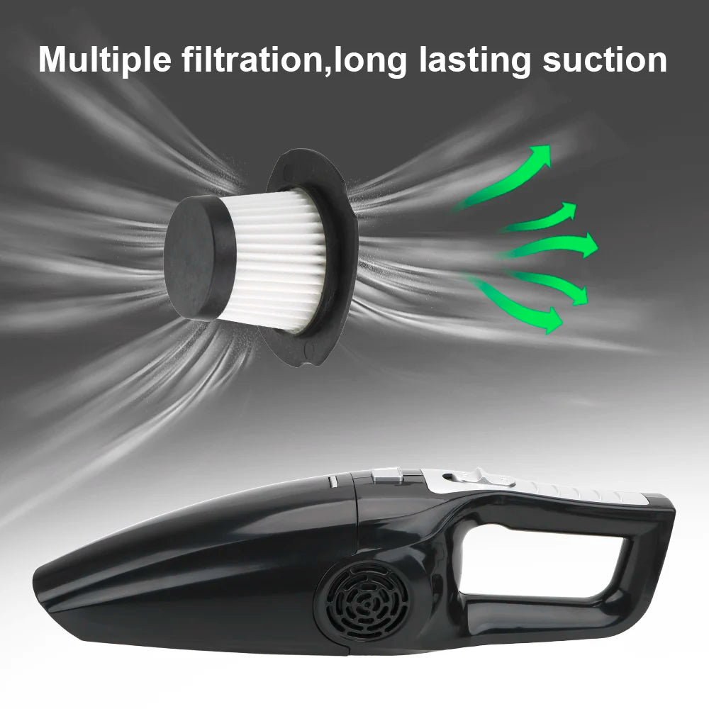 Wet & Dry Car Vacuum — 12V 120W Powerful Handheld, Auto & Home