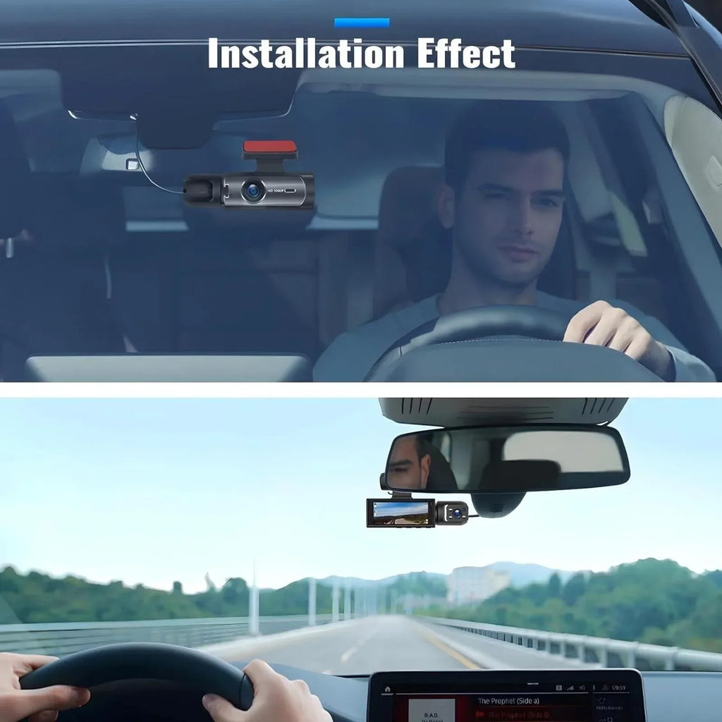 Dash Camera 1080P Full HD with Night Vision - installed in car