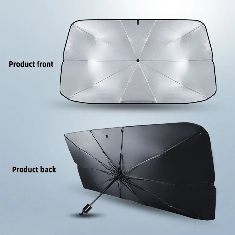Foldable Reflective Windshield Sun Shade — Universal Fit, Most Cars & SUVs