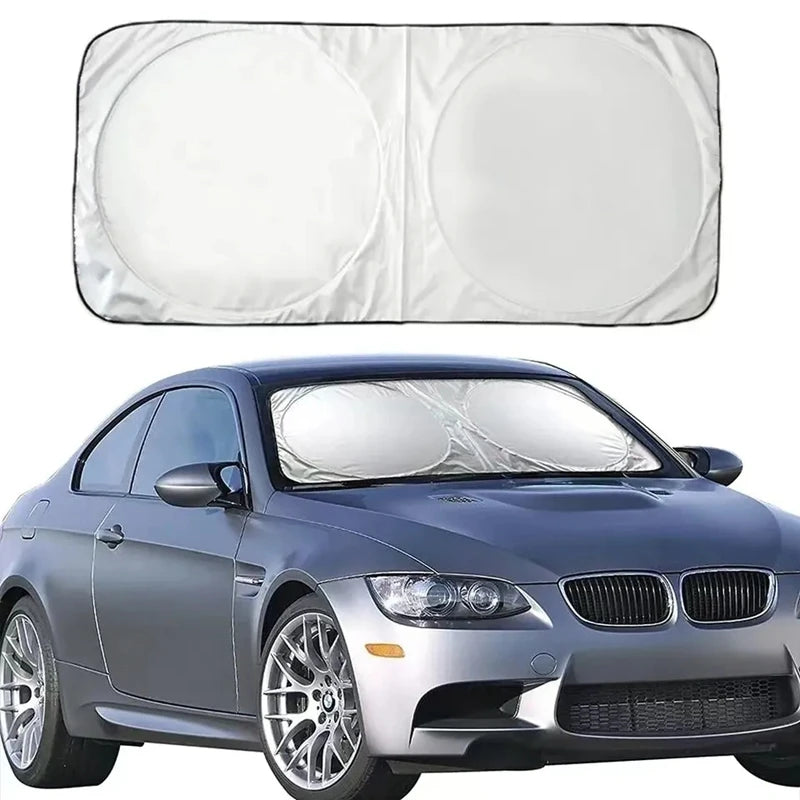 Car Windshield Sun Shade — Anti-UV Visor Cover, Foldable Parasol