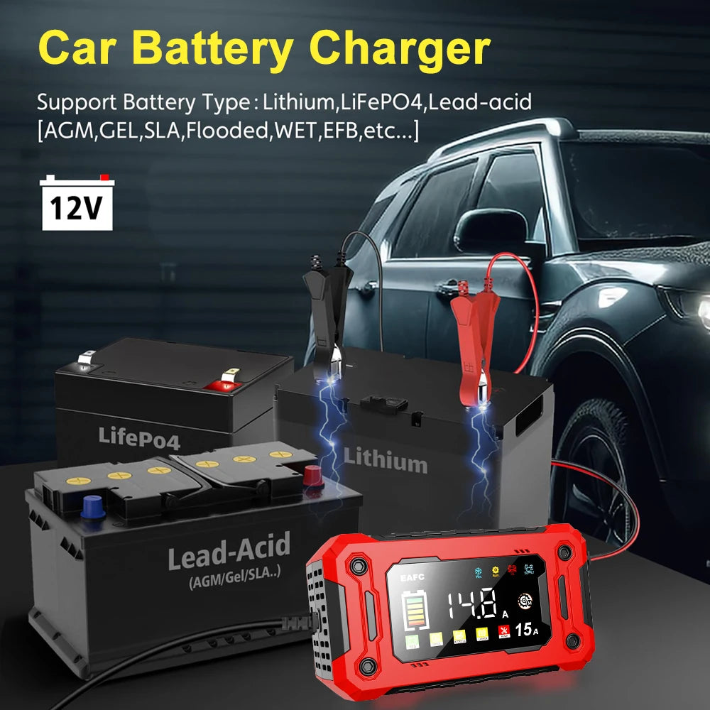 Portable Car Jump Starter/Battery charger 15A/8A — Pocket-Sized  Power Bank