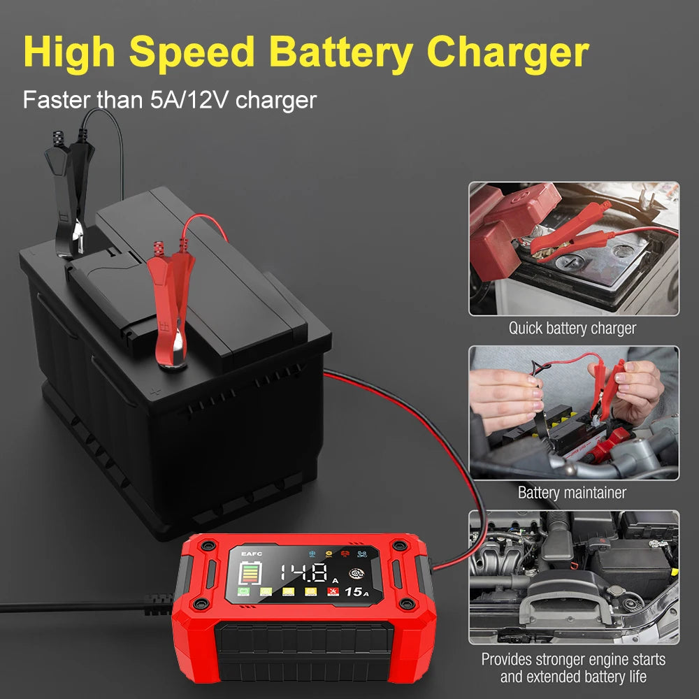 Portable Car Jump Starter/Battery charger 15A/8A — Pocket-Sized  Power Bank