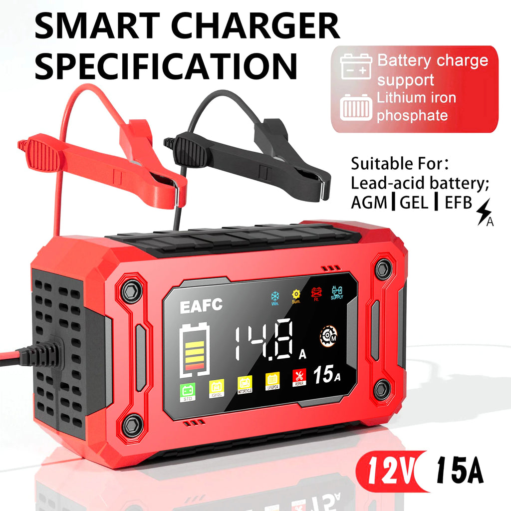 Portable Car Jump Starter/Battery charger 15A/8A — Pocket-Sized  Power Bank