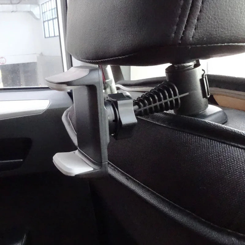 2023 New Universal Car Back Seat Headrest Support Bracket Adjustable 360 Degree Rotating IPad Mobile Phone Black Bracket In Car
