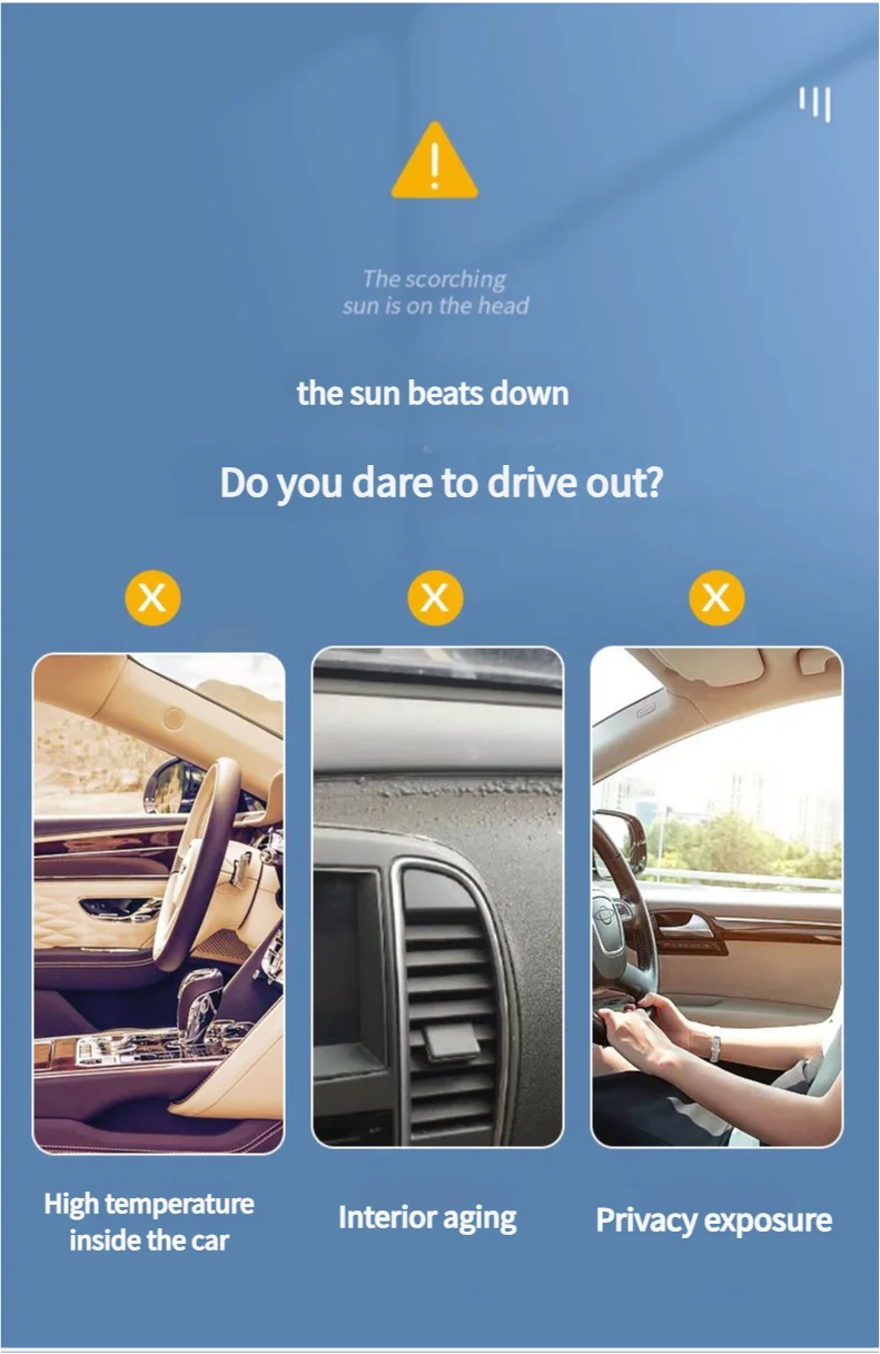 UV-Reflective Rear Windshield Sun Shade — Heat Isolation, Foldable
