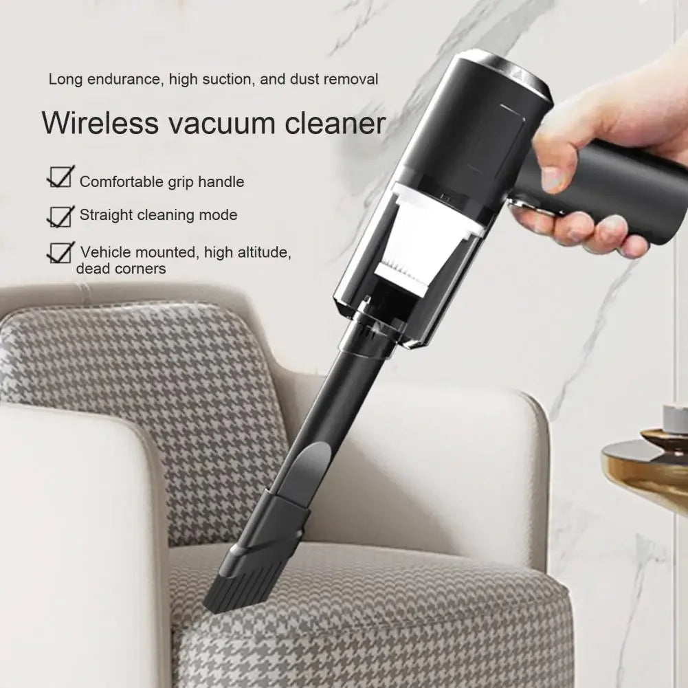 USB Cordless Car Vacuum — Strong Suction Handheld, Home & Auto Ready