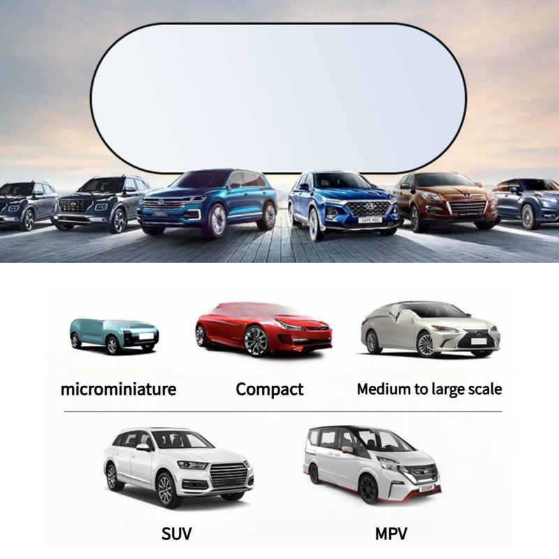 UV-Reflective Rear Windshield Sun Shade — Heat Isolation, Foldable