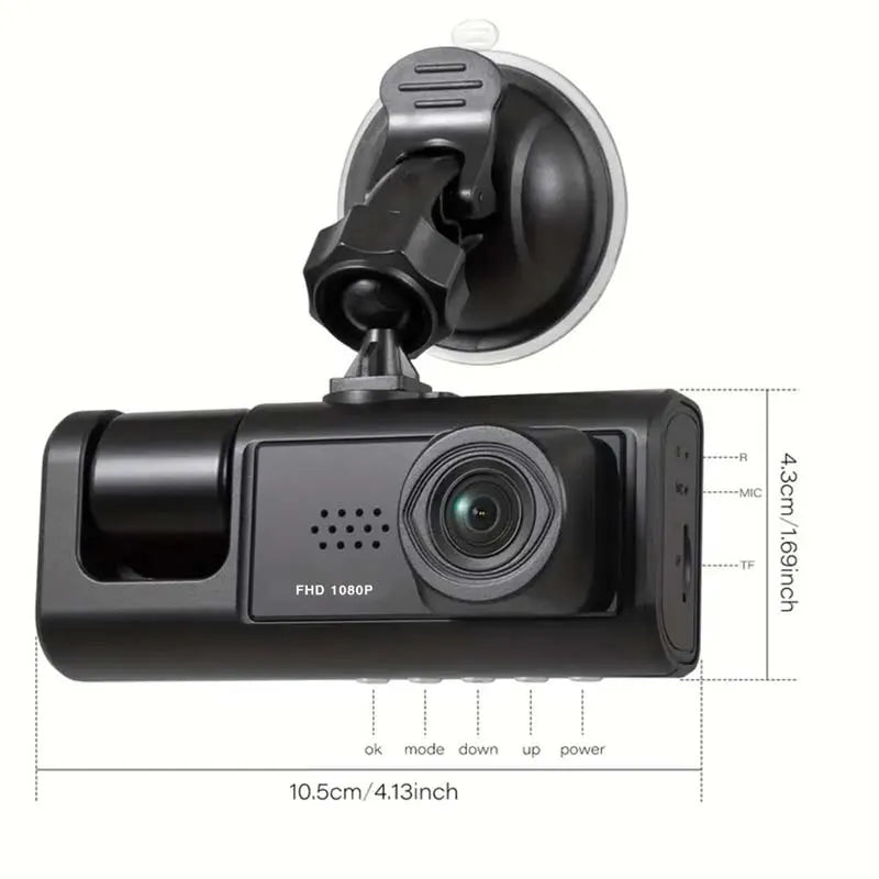 Dash Cam Full HD 1080P — Front Camera with Night Vision, Loop Recording & G-Sensor
