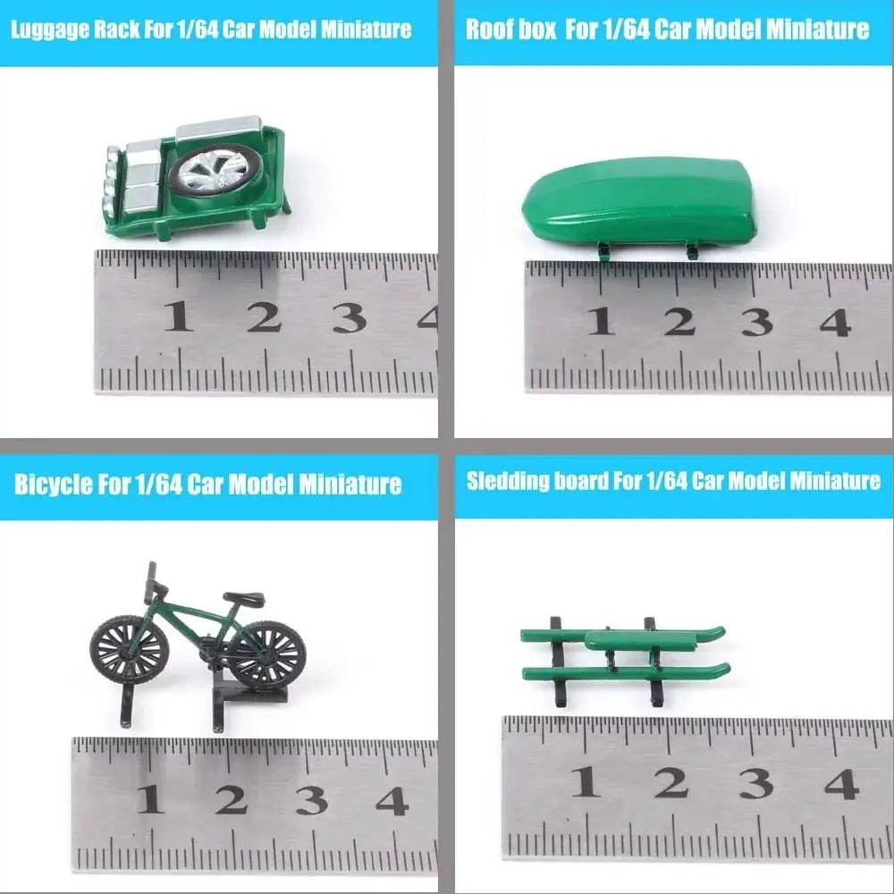 1:64 Scale Model Car Roof Travel Off-road Series Bicycle Kayak 1/64 Car Roof Accessories Miniatures Plastic
