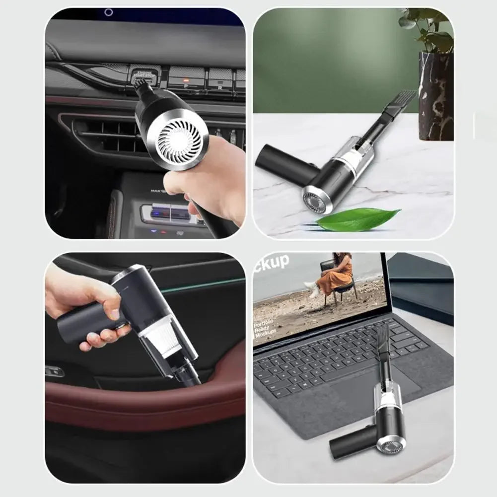 USB Cordless Car Vacuum — Strong Suction Handheld, Home & Auto Ready