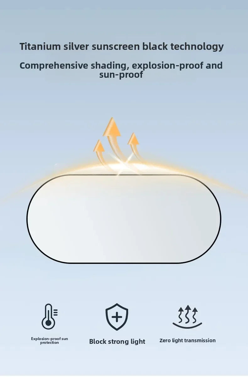 Rear Window Sun Shade — UV & Heat Block, Reflective Privacy, Easy Storage