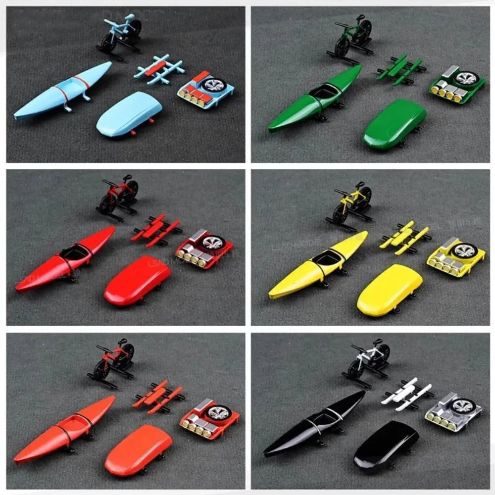 1:64 Scale Model Car Roof Travel Off-road Series Bicycle Kayak 1/64 Car Roof Accessories Miniatures Plastic