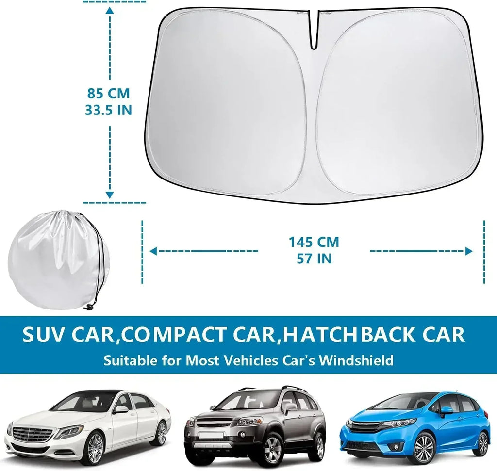 Durable Foldable Car Sun Shield — Windshield UV & Heat Protection