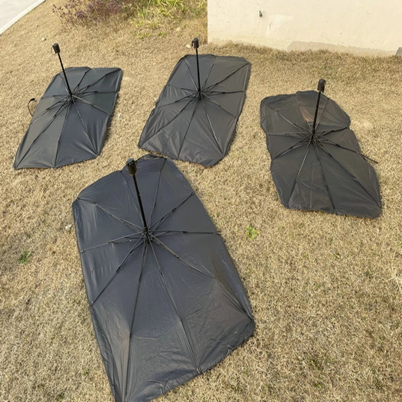 Retractable Front Windshield Sun Shade — Heat & UV Protection, Foldable