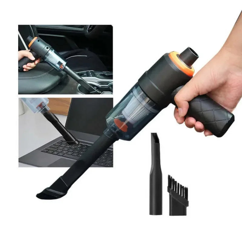 Cordless Mini Car Vacuum — Strong Suction & Blower, Home & Pet Hair