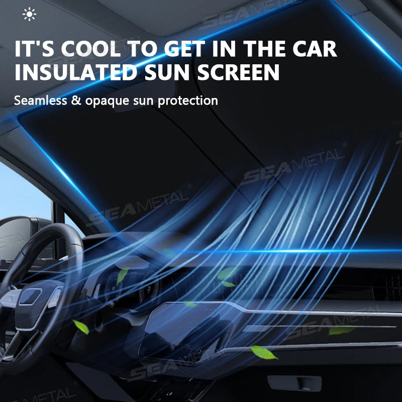 Foldable Windshield Sun Shade — 99% UV Block, Keeps Car Cool | Standard & XL SUV Sizes