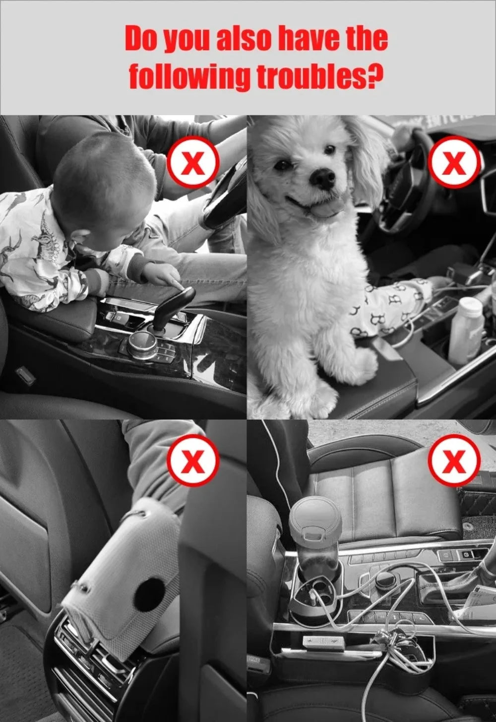 Car Storage Net Bag Between Seats Car Divider Pet Barrier Stretchable Elastic Mesh Bag Organizer Auto Accessories