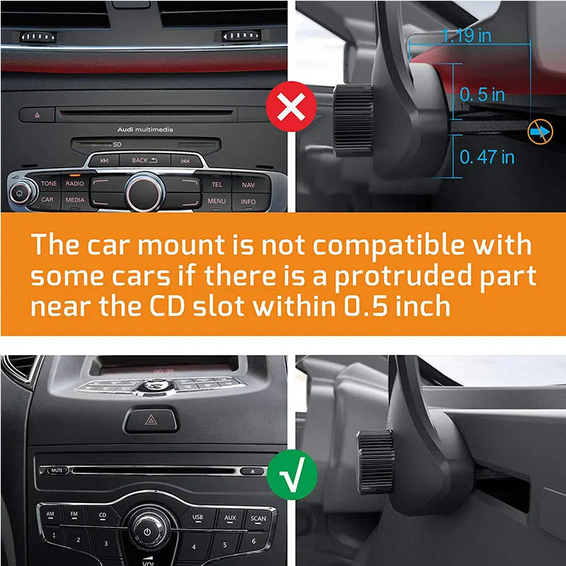 360º Magnetic Car CD Slot Air Outlet Mount Holder Cradle For iPhone 13 12 11 Pro Max Huawei Xiaomi 12s Ultra 12x Cell Phone GPS