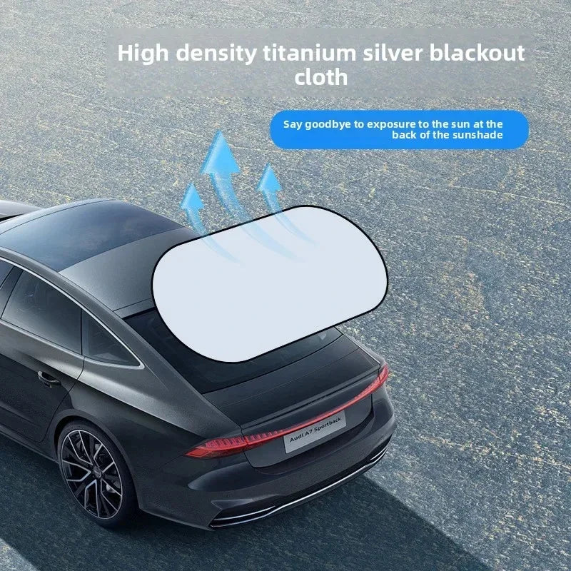 Rear Window Sun Shade — UV & Heat Block, Reflective Privacy, Easy Storage