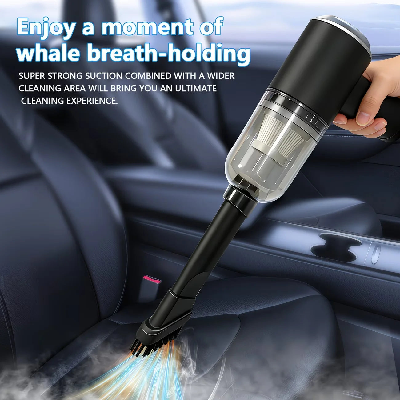 Compact Pump Car Vacuum — Multi-Purpose Portable, Vehicles & Household