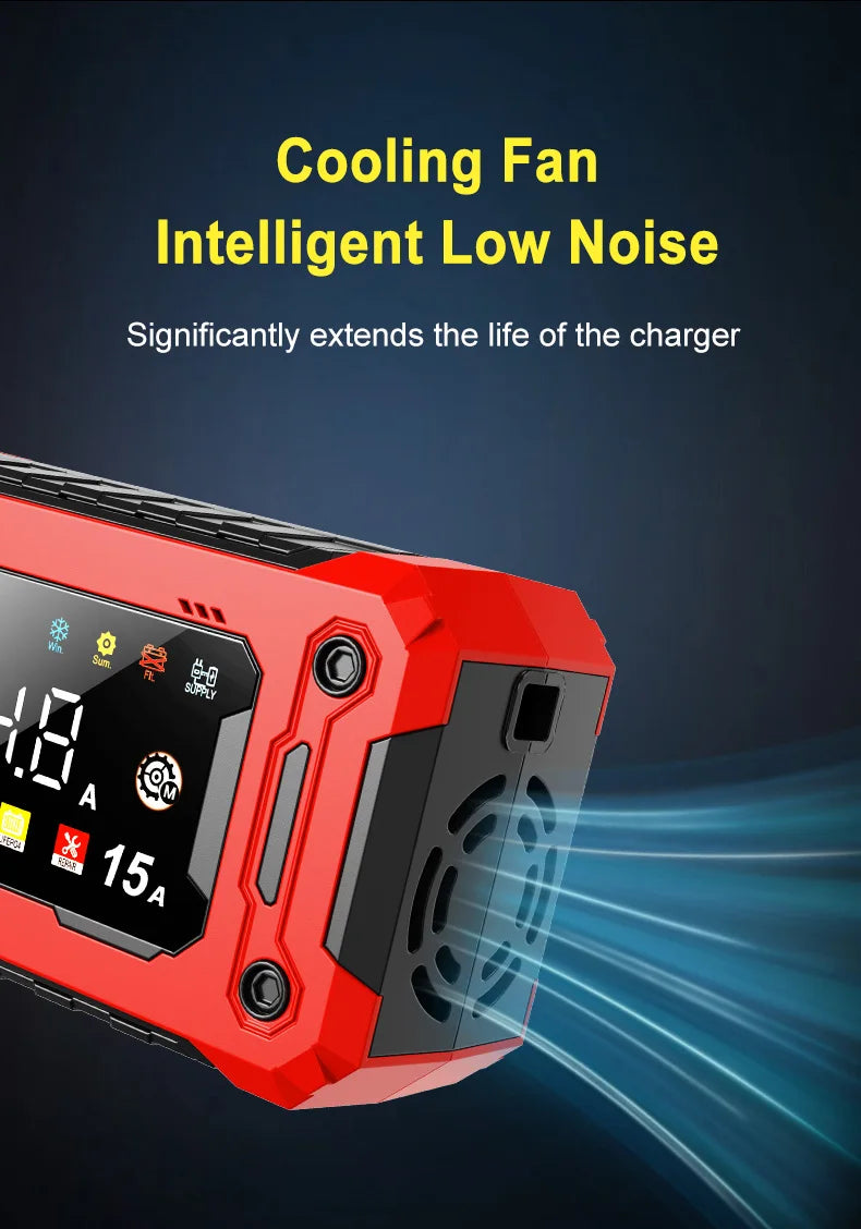 Portable Car Jump Starter/Battery charger 15A/8A — Pocket-Sized  Power Bank