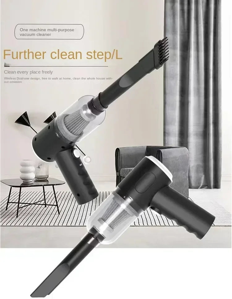 Combo USB-Charged Car Vacuum — Home & Auto High-Power Cleaning