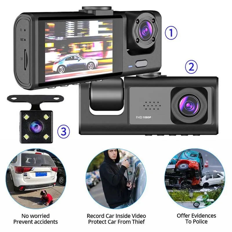 Dash Cam Full HD 1080P — Front Camera with Night Vision, Loop Recording & G-Sensor