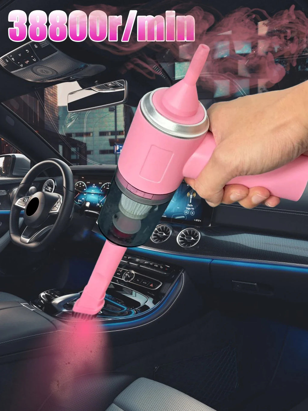 USB Cordless Car Vacuum — Strong Suction Handheld, Home & Auto Ready