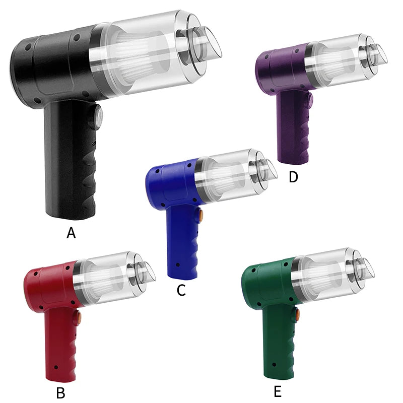 Handheld Car Vacuum — 15,000PA Cordless, Blow & Suction, Multiple Nozzles