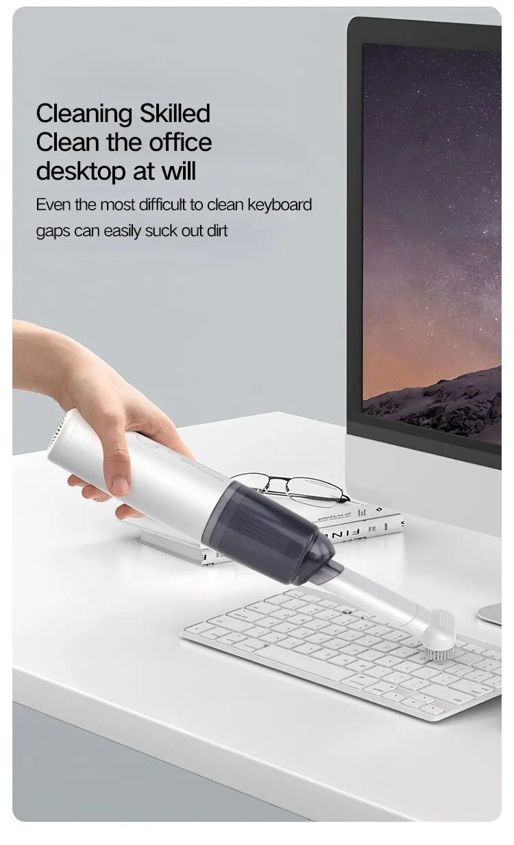 Rechargeable Mini Car Vacuum — Powerful Suction, USB Charging