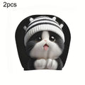 Knitted Car Headrest Covers — Set of 2, Cute Striped Design, Universal Fit