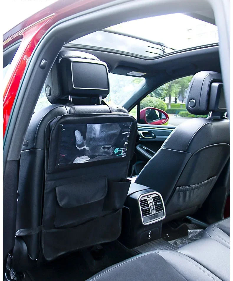 Car Seat Back Organizer - pockets and compartments detail