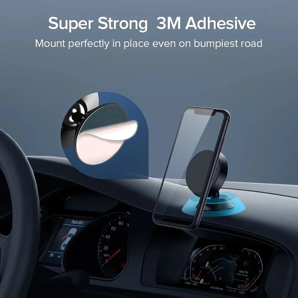 Magnetic Car Phone Holder — Dashboard & Windshield Mount