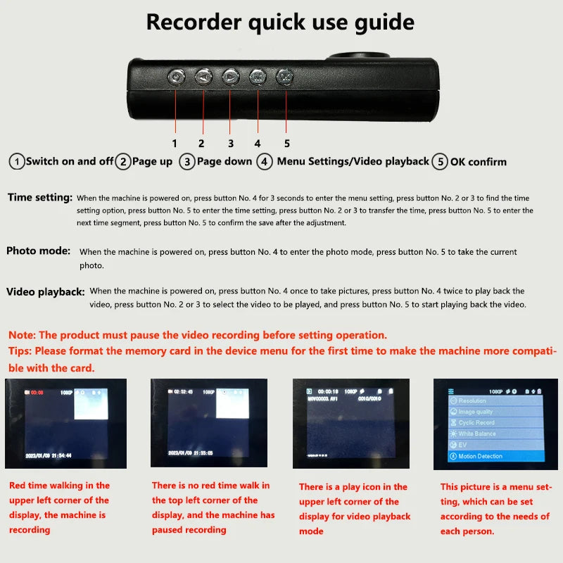 Dash Cam Full HD 1080P — Front Camera with Night Vision, Loop Recording & G-Sensor