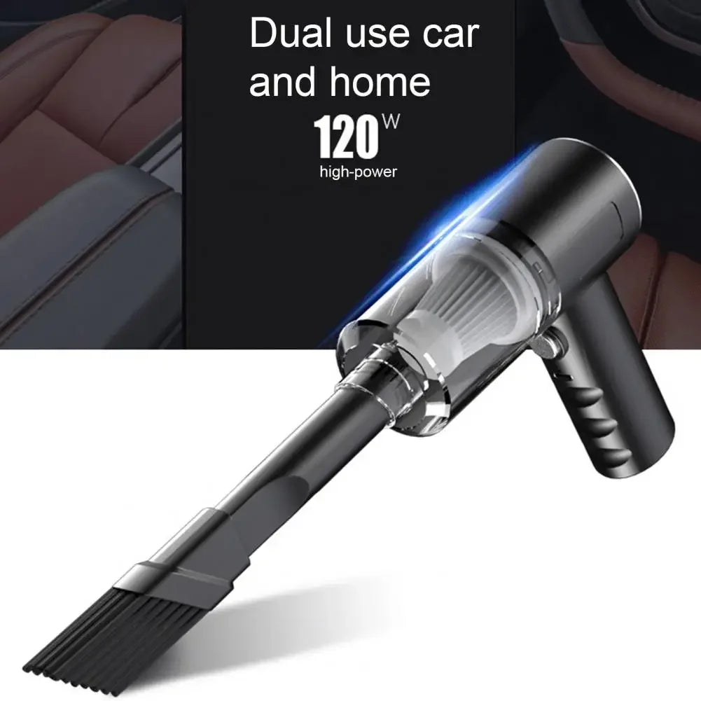 USB Cordless Car Vacuum — Strong Suction Handheld, Home & Auto Ready