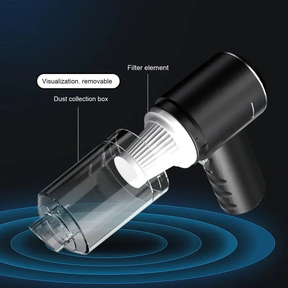 USB Cordless Car Vacuum — Strong Suction Handheld, Home & Auto Ready