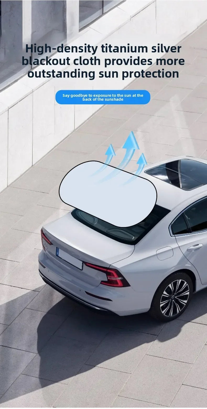 Rear Window Sun Shade — UV & Heat Block, Reflective Privacy, Easy Storage