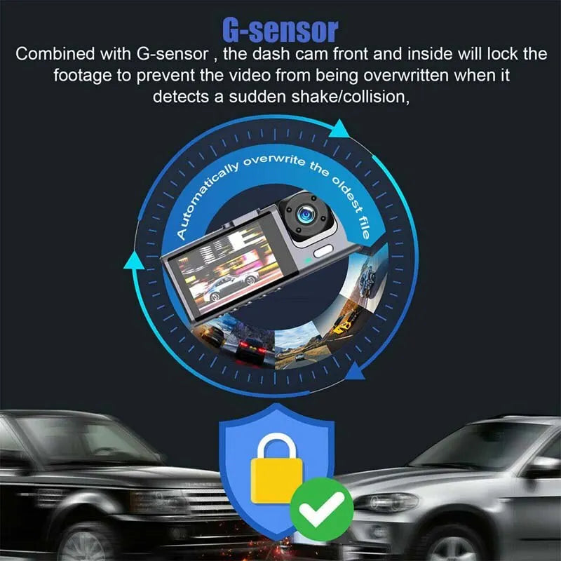 Dash Cam Full HD 1080P — Front Camera with Night Vision, Loop Recording & G-Sensor