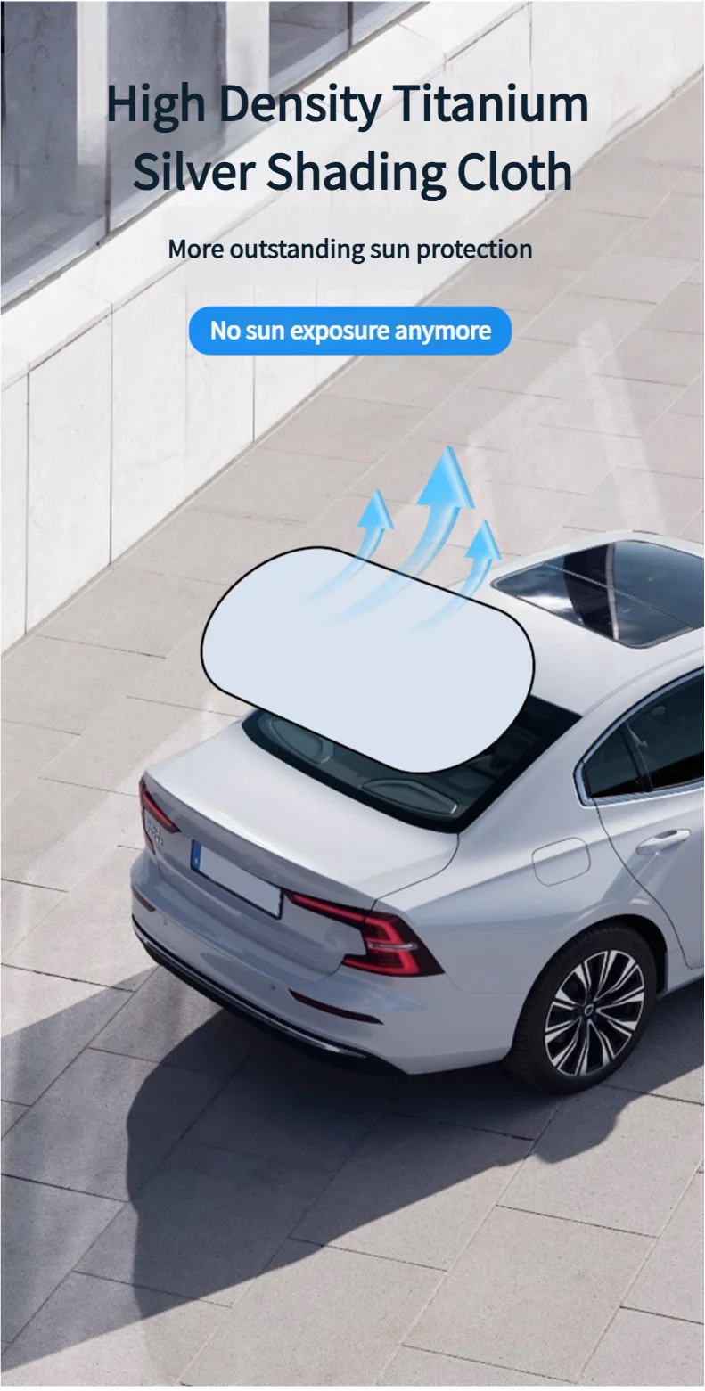UV-Reflective Rear Windshield Sun Shade — Heat Isolation, Foldable